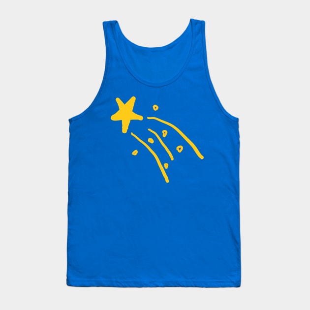 Shooting Star. A pretty, cute shooting star drawing. Tank Top by Blue Heart Design